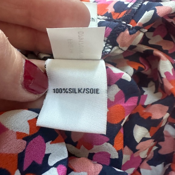 Silk Freya Abstract Floral Dress with Pockets - Picture 6 of 7